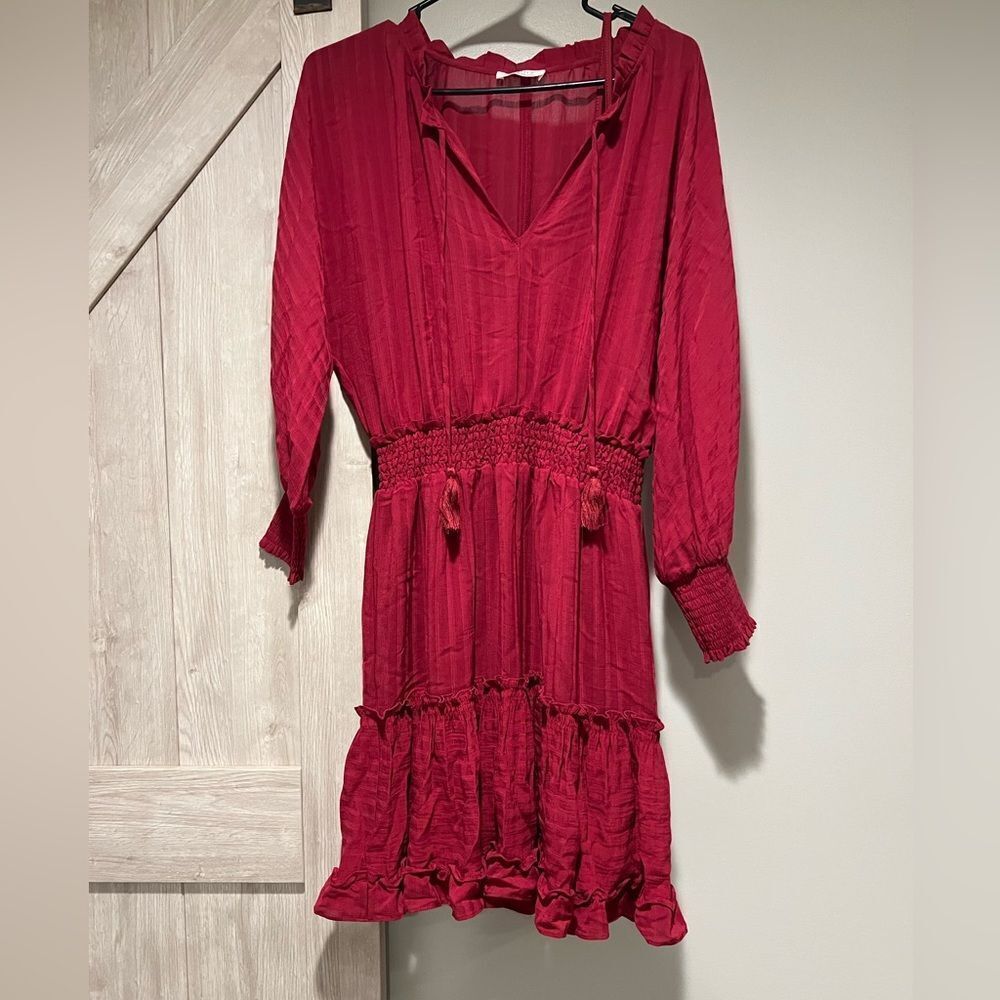 Red “More of You” Mini Cinch Waist Dress